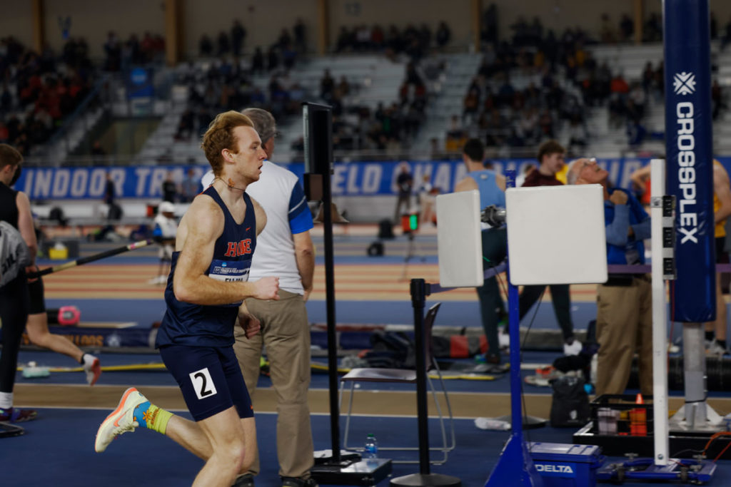 Junior Eli Meder represented the Flying Dutchmen at the NCAA Indoors Championships.
