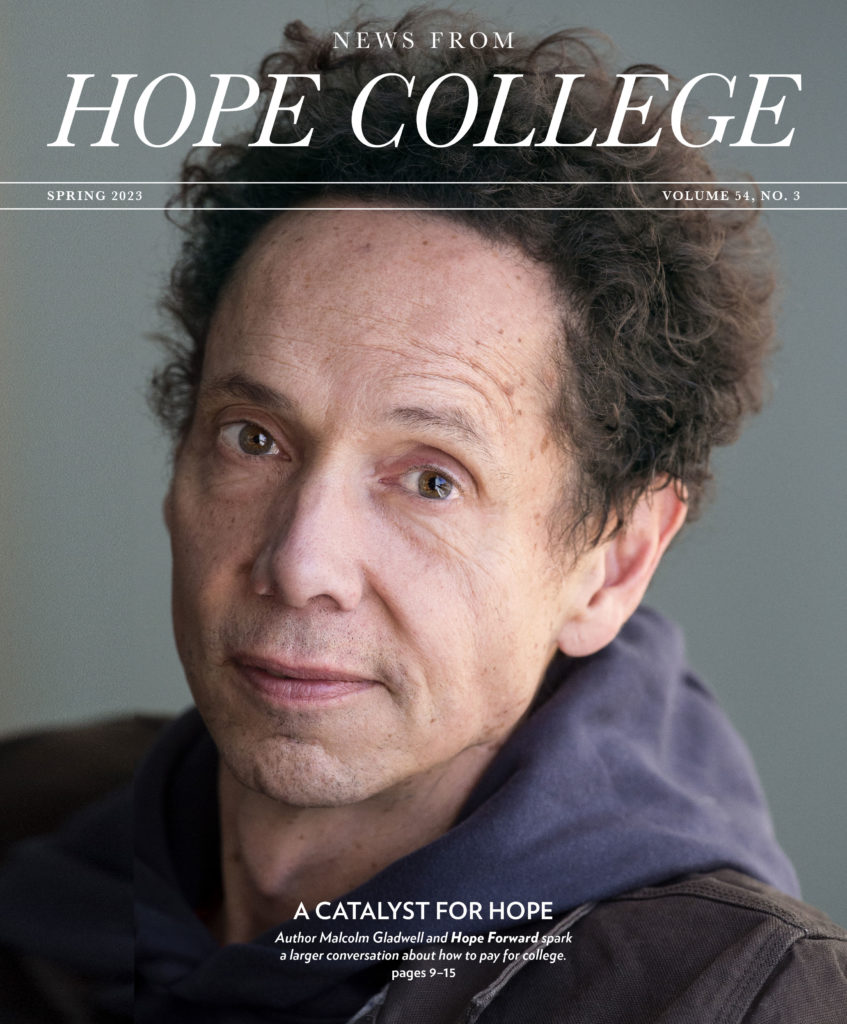 News from Hope College Spring 2023 cover with Malcolm Gladwell